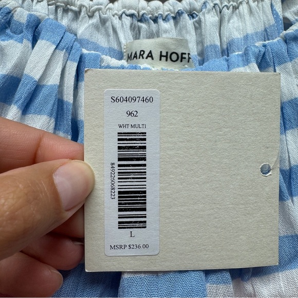 Mara Hoffman Pastel Stripe Off-Shoulder Dress - Picture 13 of 14